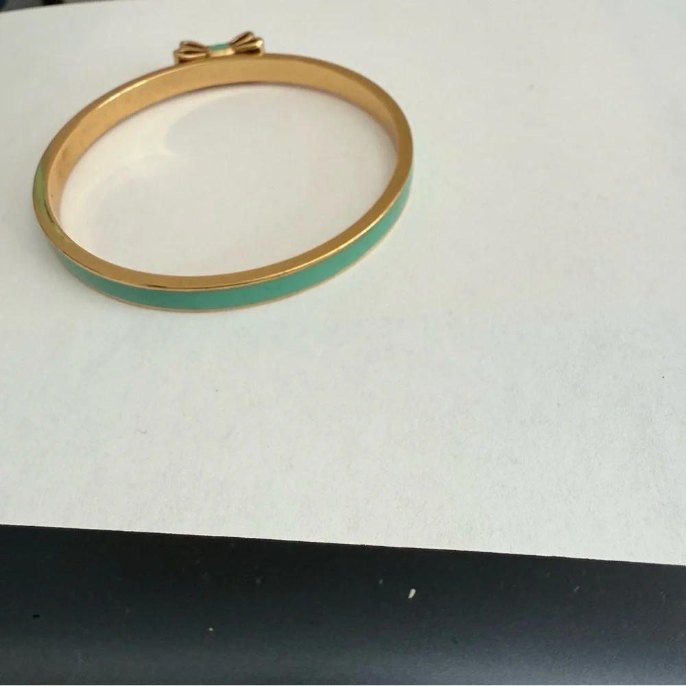 Kate Spade Gold and Green Minimalist Bracelet - Picture 9 of 11